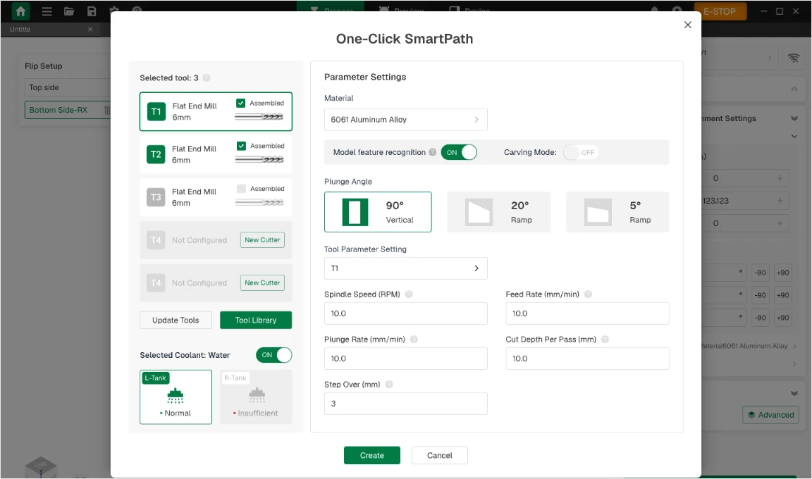 AI-Powered Machining · One-Click Smart Machining & Automatic Parameter Recommendations